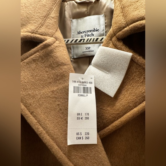 Women’s Abercrombie and Fitch Wool Blend Trench Coat - Picture 4 of 13